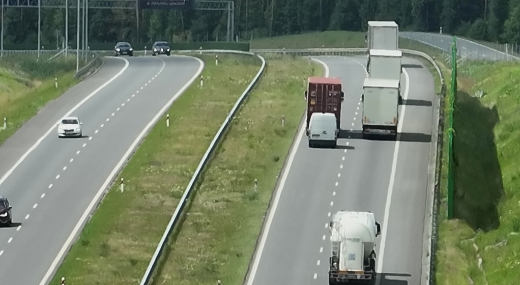 Policyjna kontrola na drodze S5