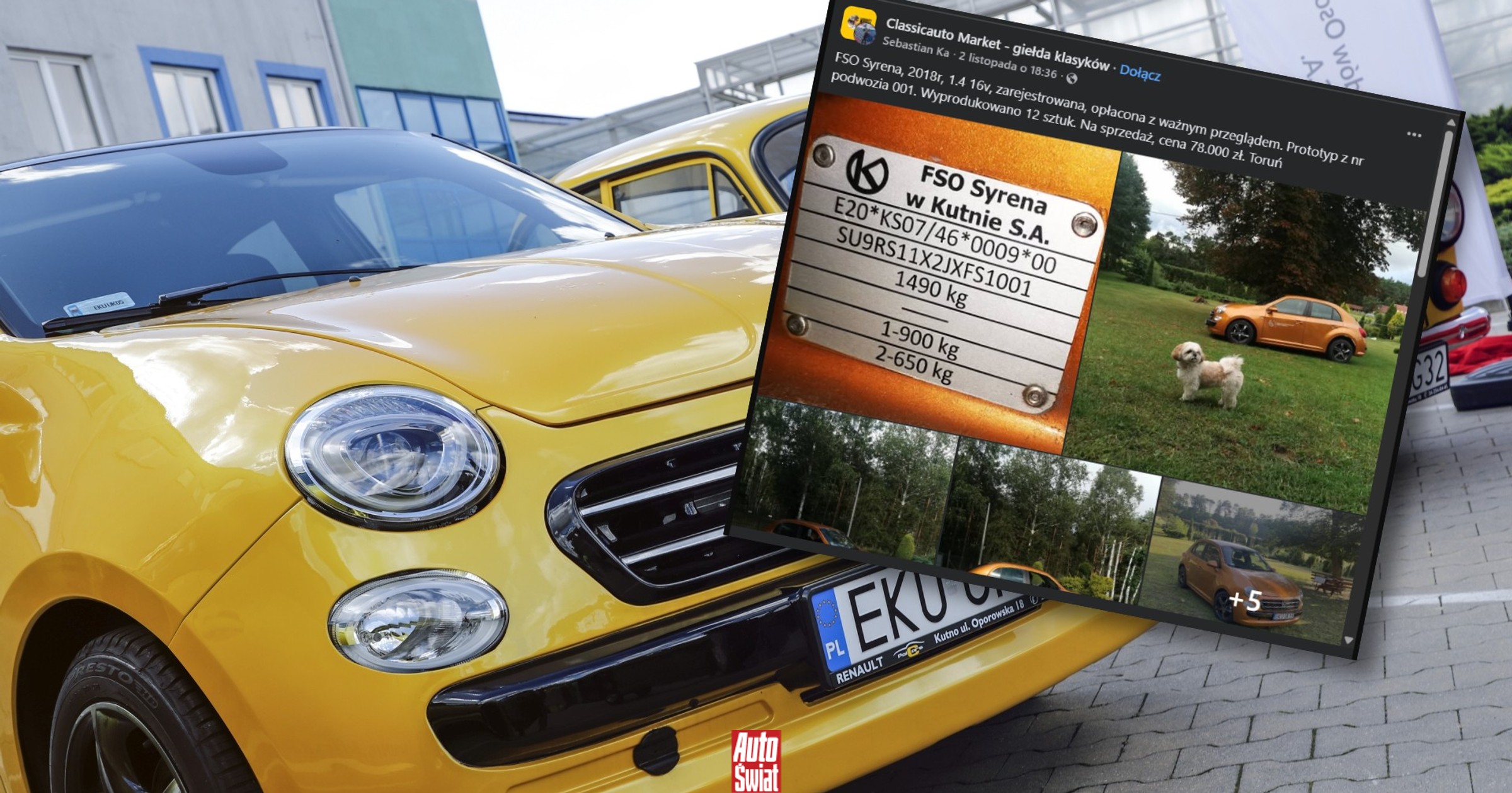 Pierwsza Syrena z Kutna trafiła na sprzedaż. Prototyp z numerem 001 kosztuje 78 tys. zł