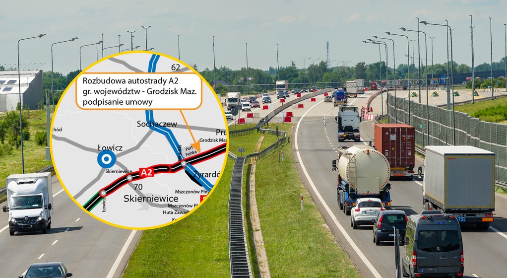 Rozbudowa autostrady A2 o trzeci pas. Kolejny odcinek z umową