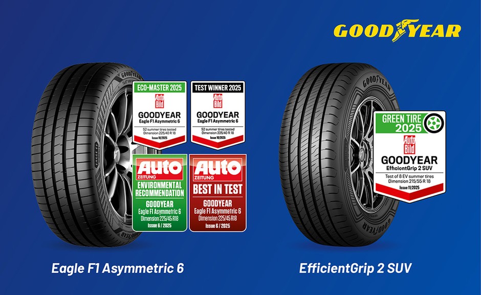 Letnie opony Goodyear docenione w testach fit
