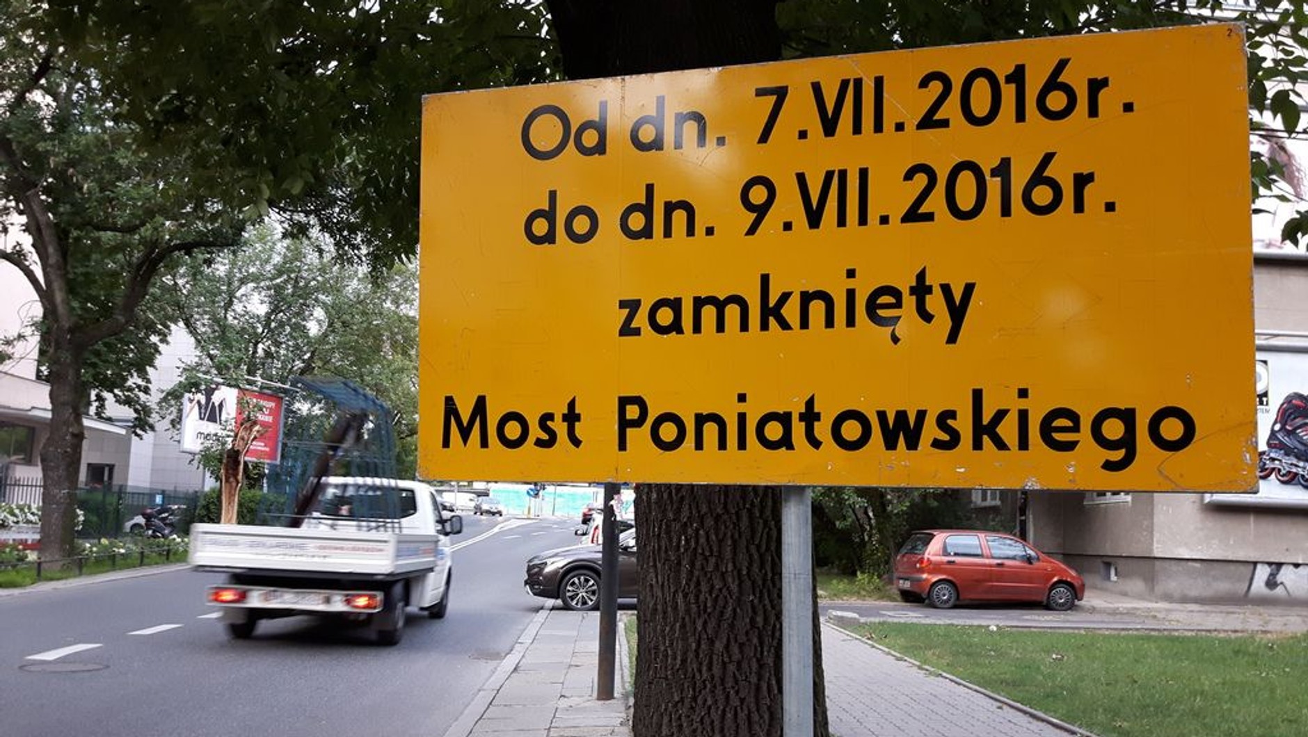 Od 7-9.VII zamknięty będzie Most Poniatowskiego