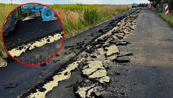 Rolnik celowo zniszczył 200 metrów nowej drogi. Twierdzi, że to jego działka
