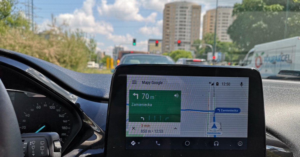 Google Maps w Android Auto