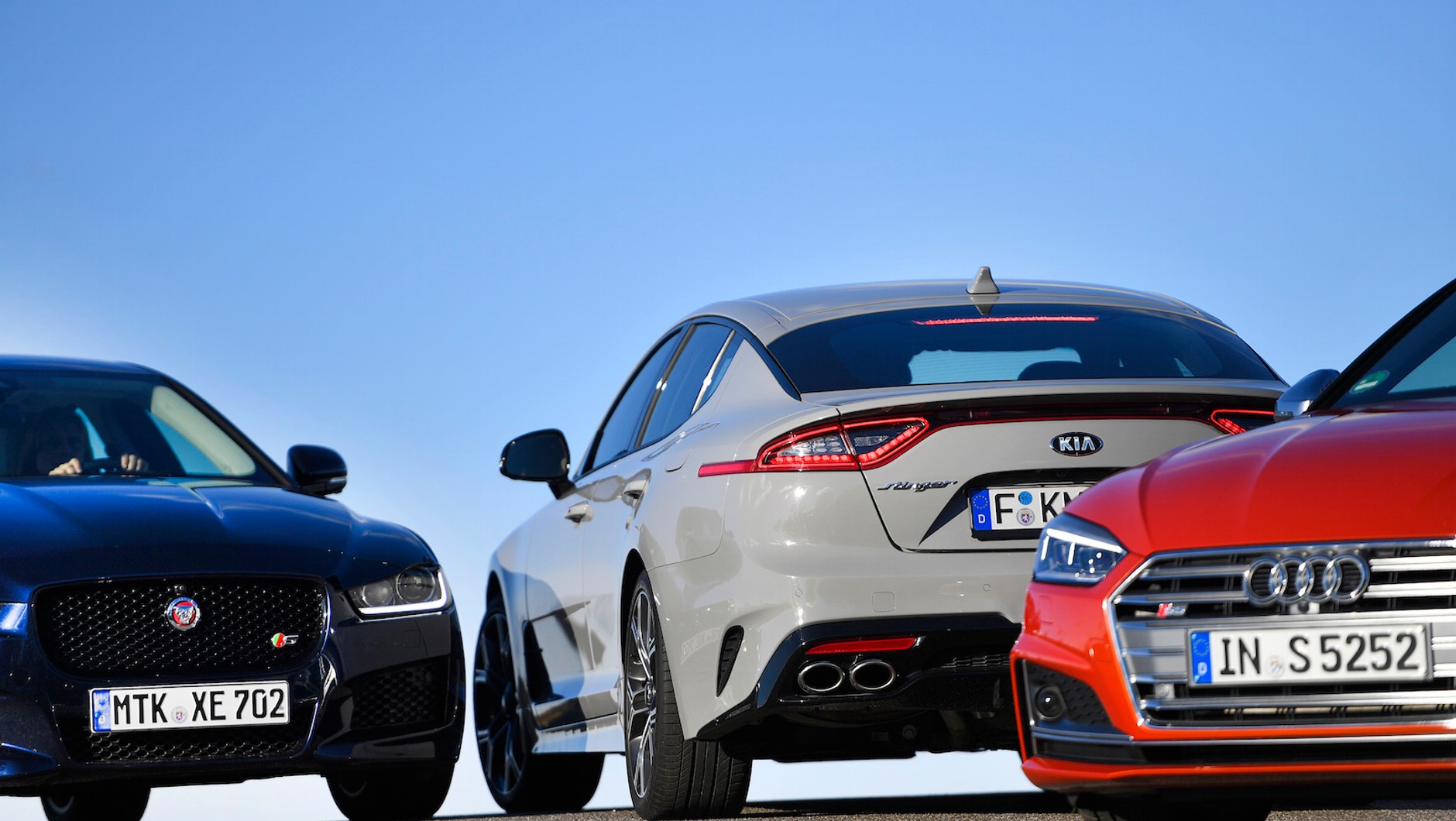 Kia Stinger GT kontra Audi S5 Sportback i Jaguar XE S