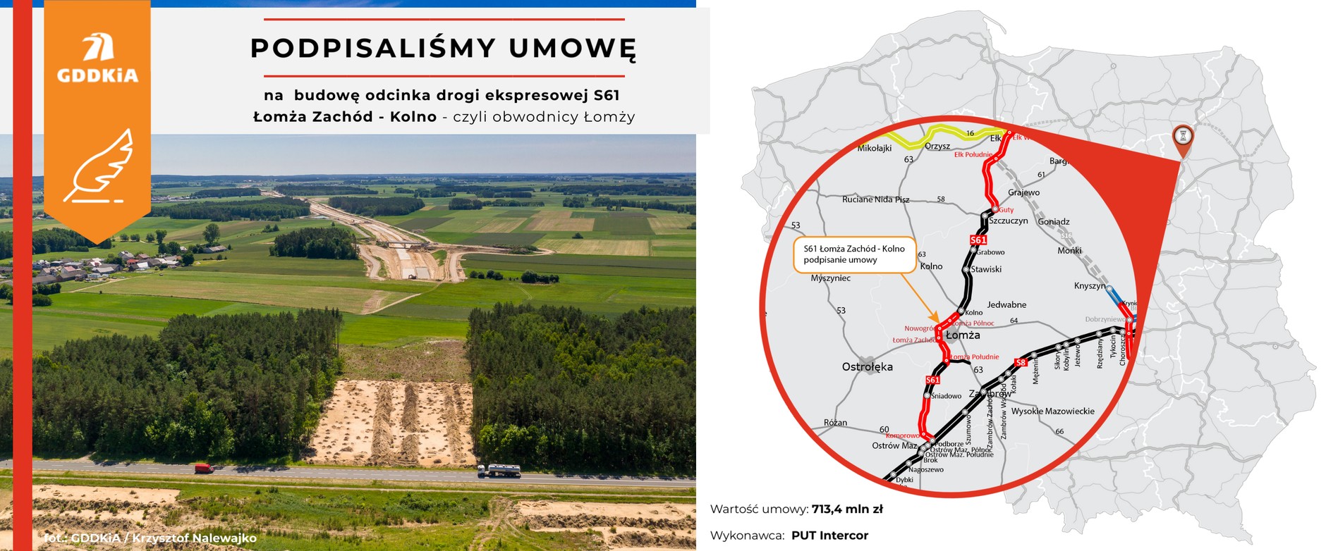 S61 Via Baltica Łomża Zachód-Kolno