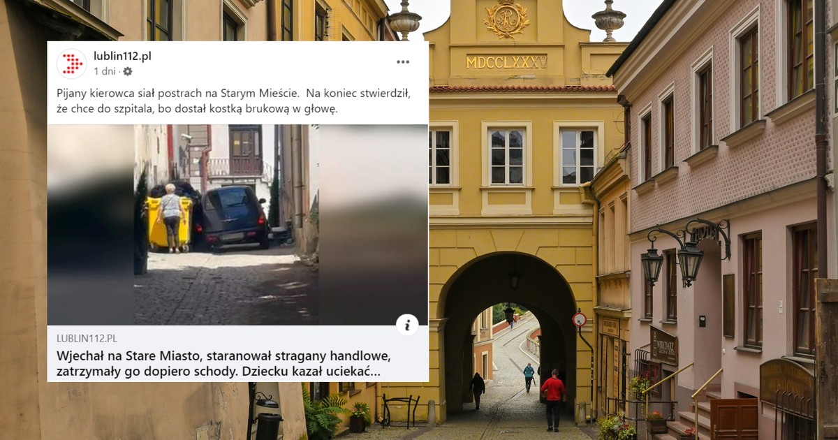 Wjechał pod zakaz. Wtedy zaczął się armagedon (fot. screen: facebook.com/@lublin112)