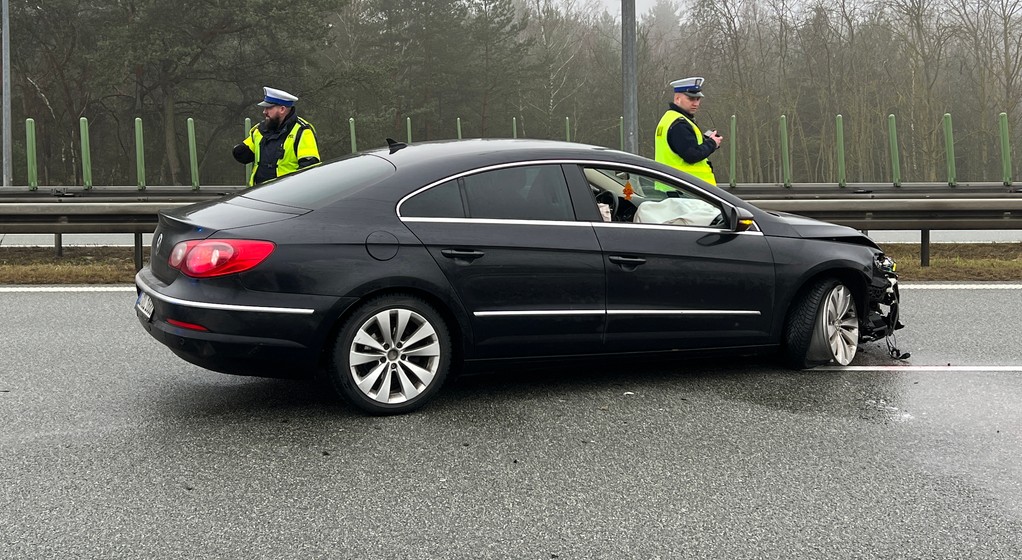 policja, wypadek, autostrada