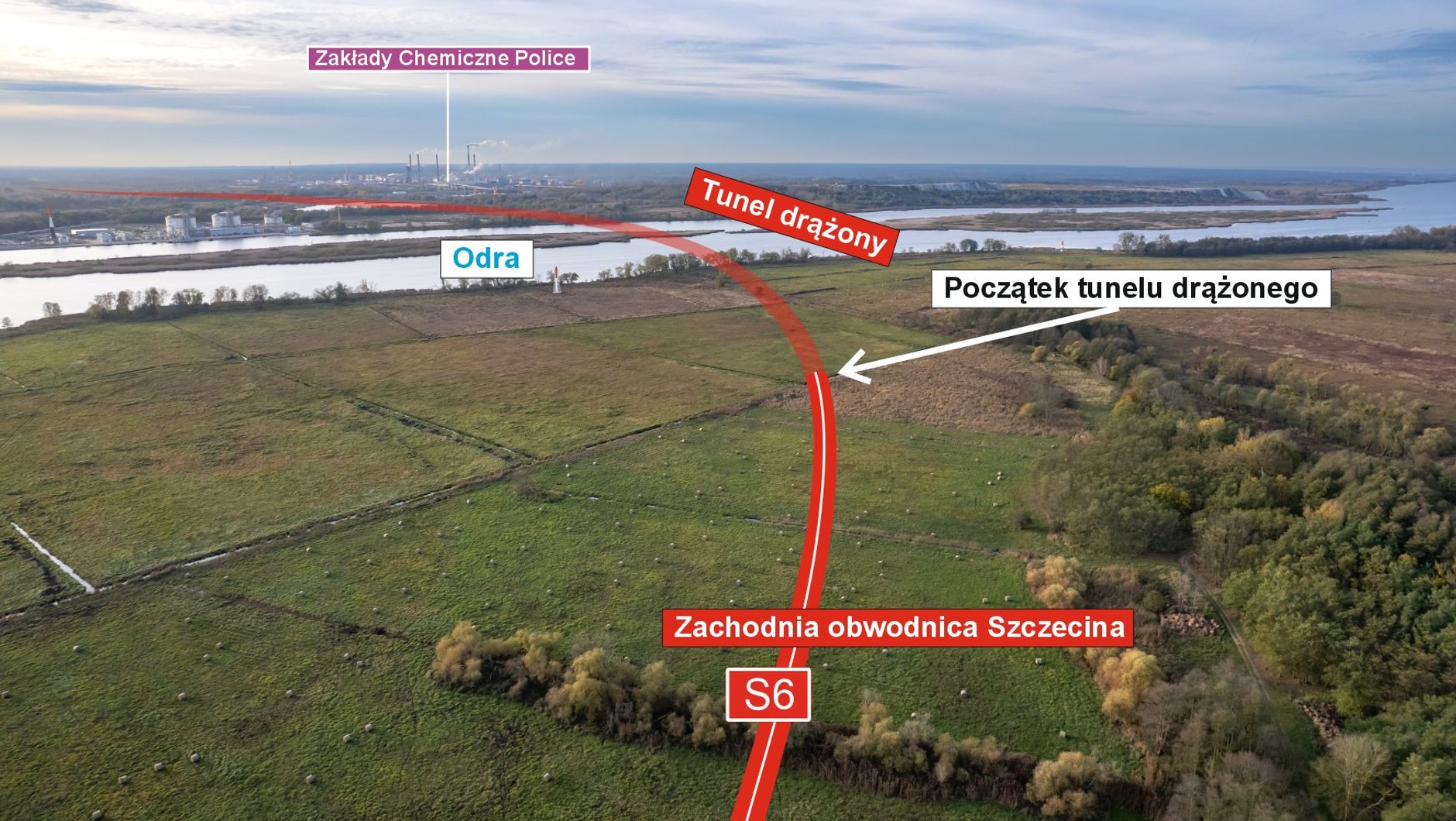 Droga S6 tunel pod Odrą