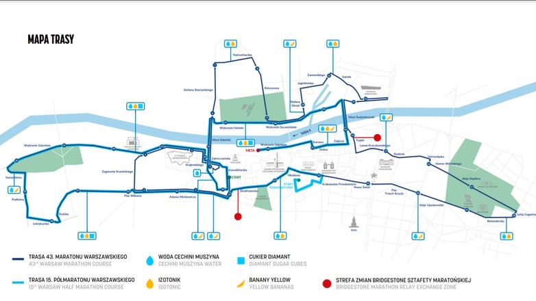 Trasa 43 Maratonu Warszawskiego