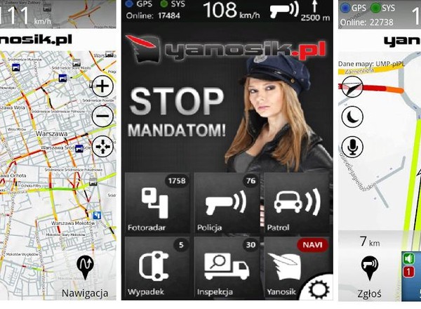 Yanosik z Windows Phone 8