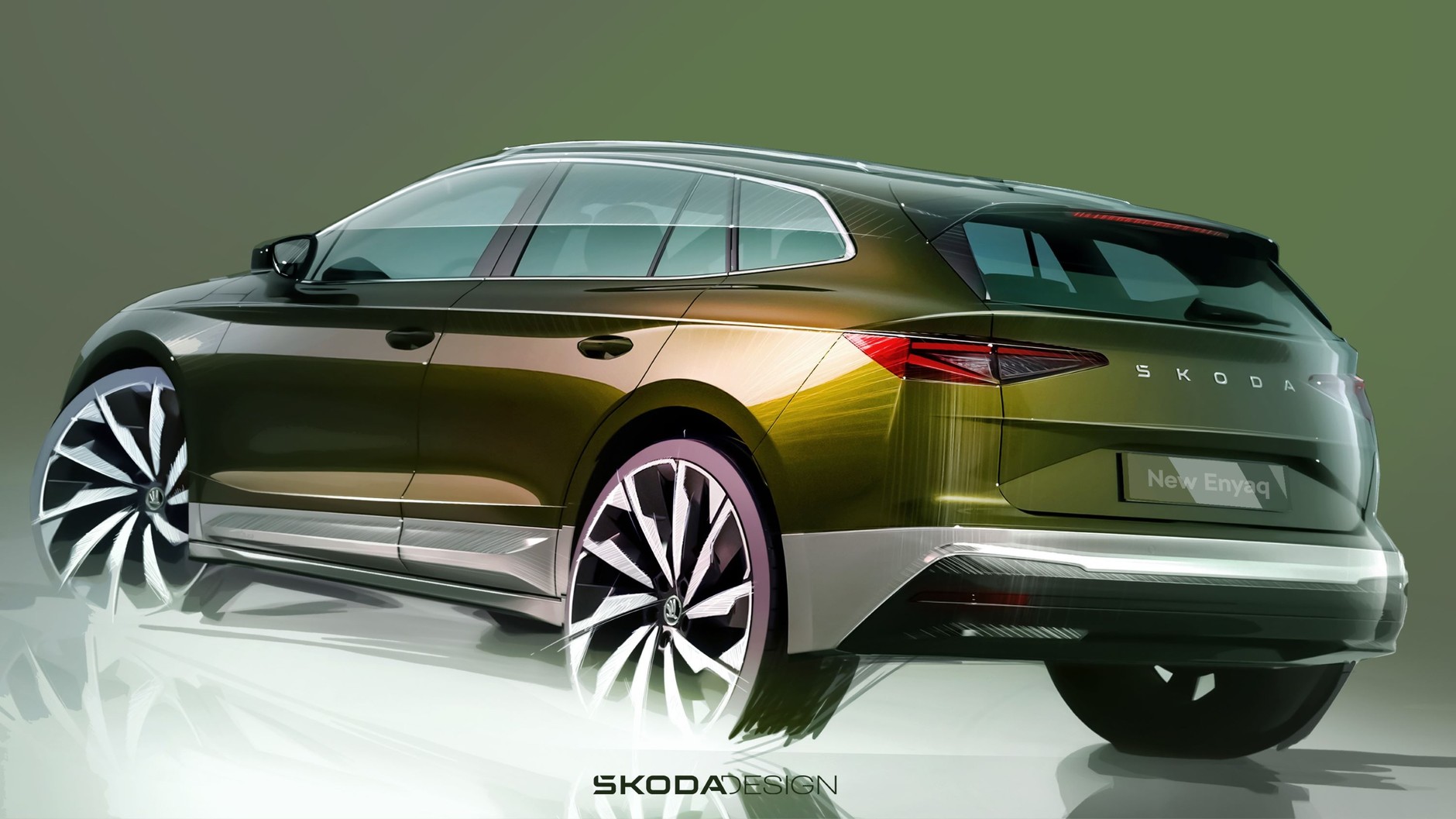 Skoda Enyaq (wersja po modernizacji; szkic)