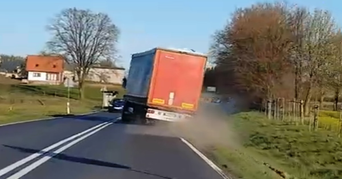 Chwile grozy na drodze, czyli pijany kierowca TIR-a