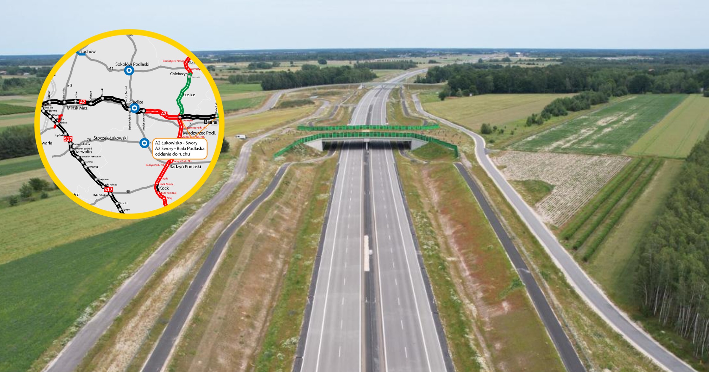 Nowy odcinek autostrady A2 już otwarty. Prawie 30 km nowej trasy gotowe