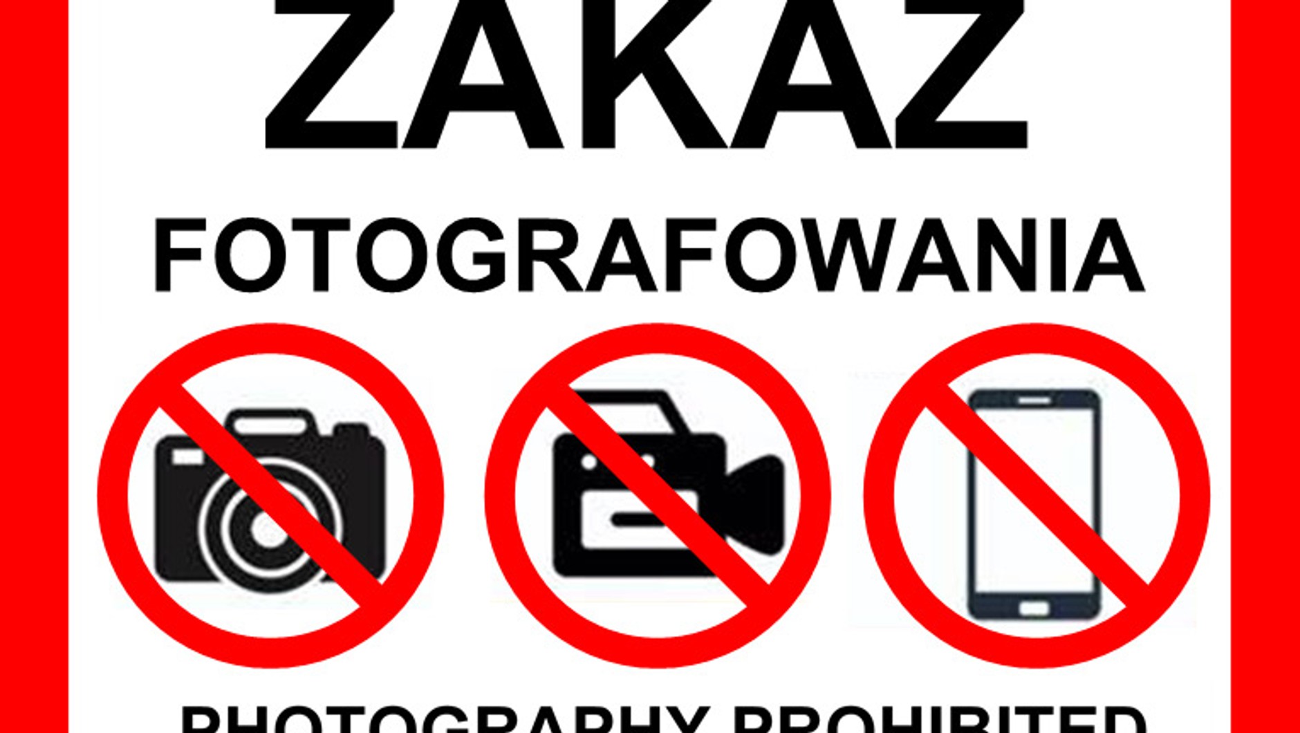 Zakaz fotografowania