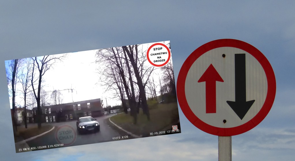 Kierowca na złość blokował drogę