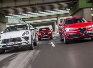 Porsche Macan kontra Jaguar F-Pace i Alfa Romeo Stelvio - macanie prestiżu