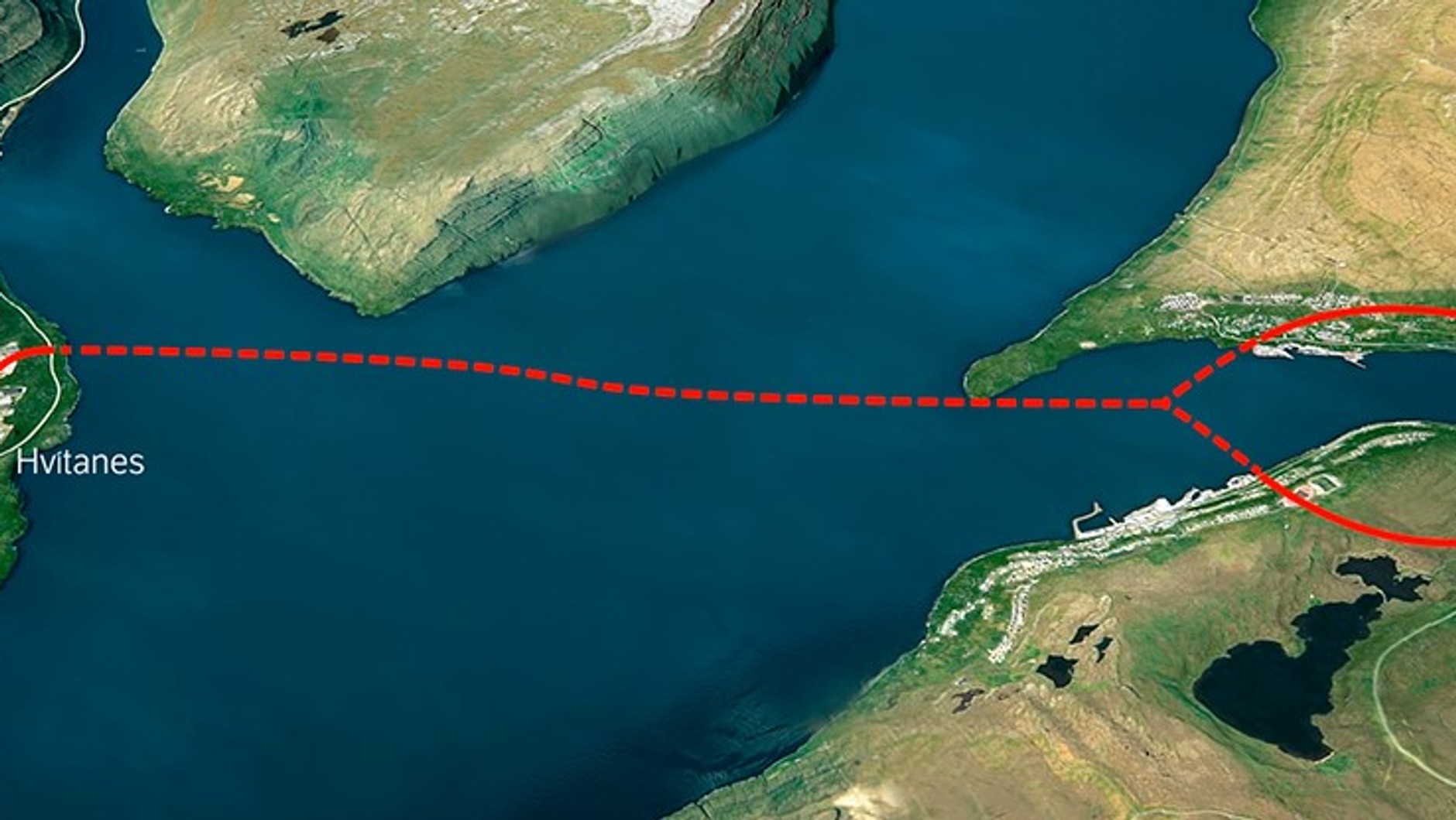 Mapa tunelu Eysturoyartunnel