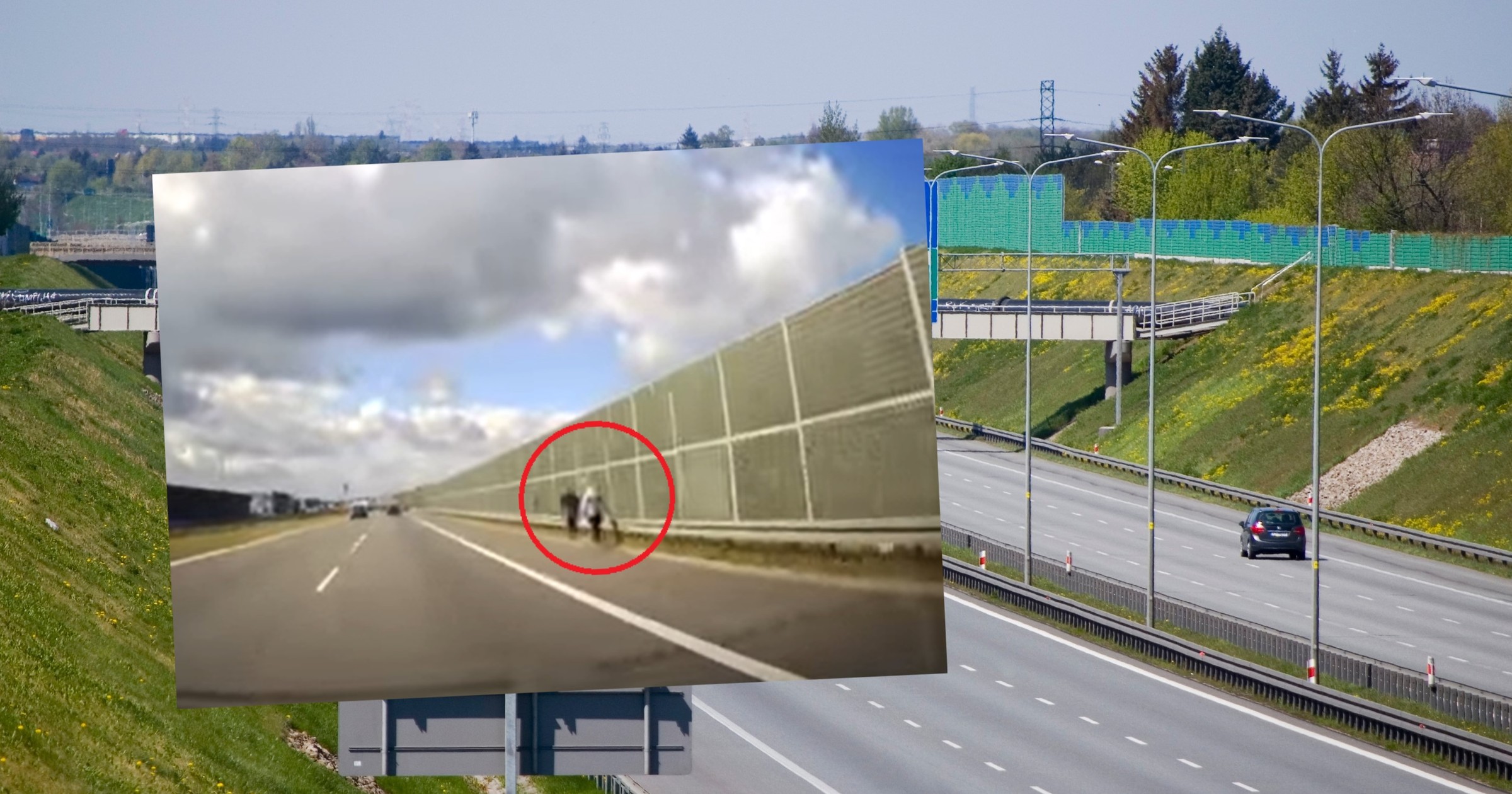 Piesi prawie zostali potrąceni przez auto (screen: YouTube.com/STOPCHAM)
