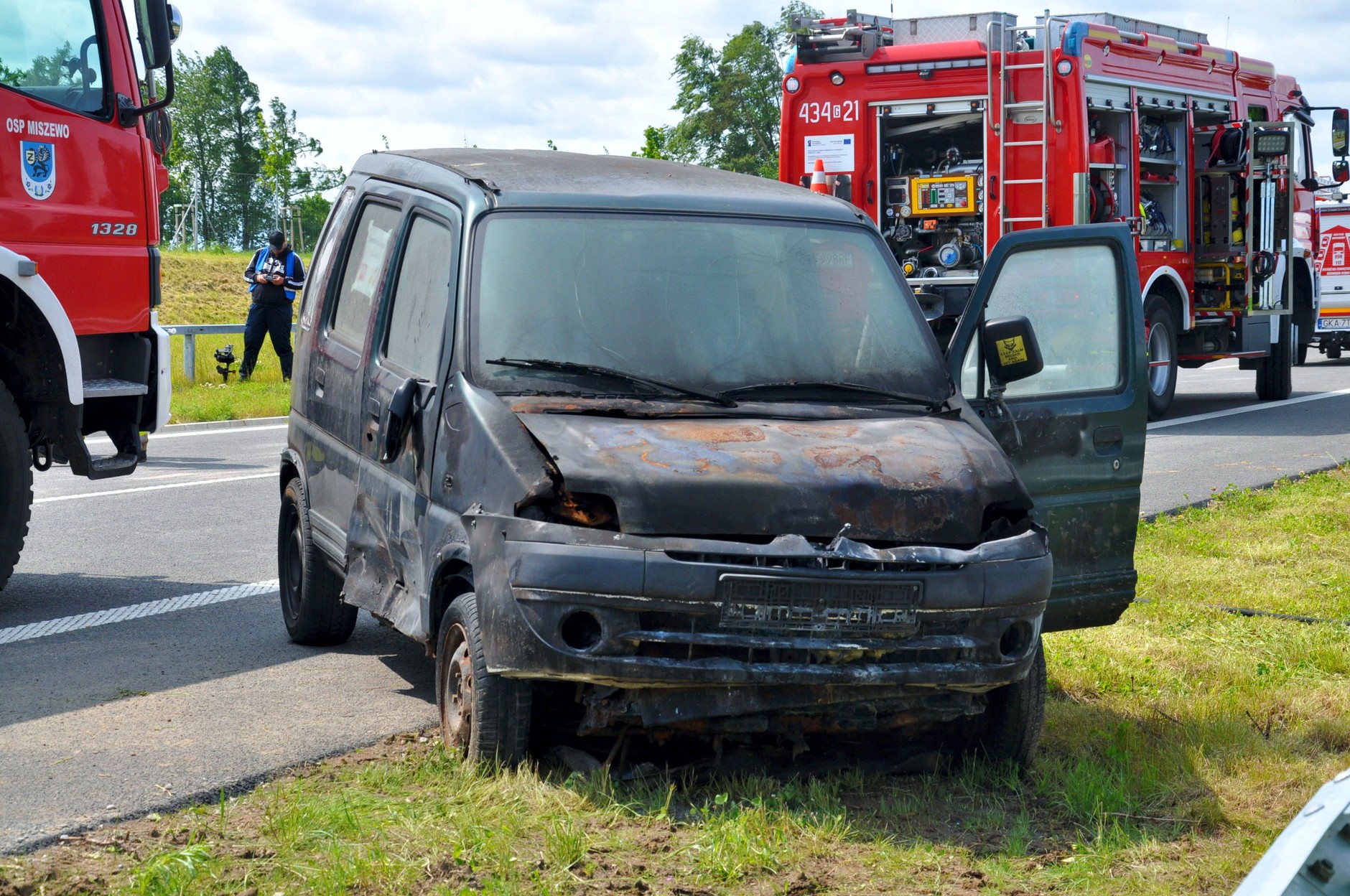 Ćwiczenia służb na S7 OMT