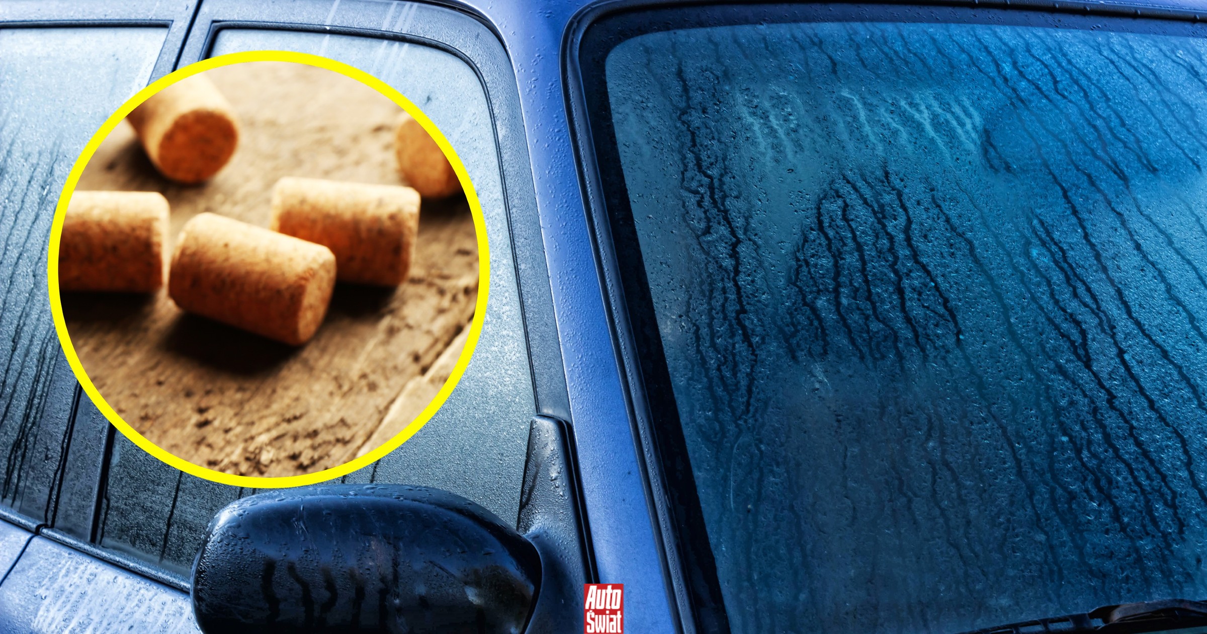 Prosty sposób na zaparowane szyby w samochodzie. Podobno wystarczy korek od wina