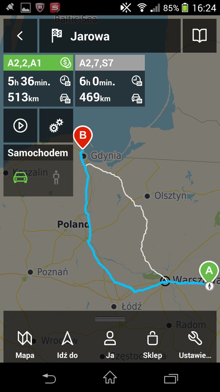 Panorama Firm podgląd wyznaczonych tras