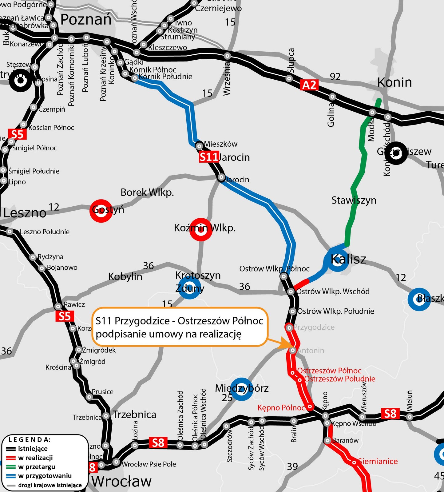 S11 Przygodzice - Ostrzeszów Północ