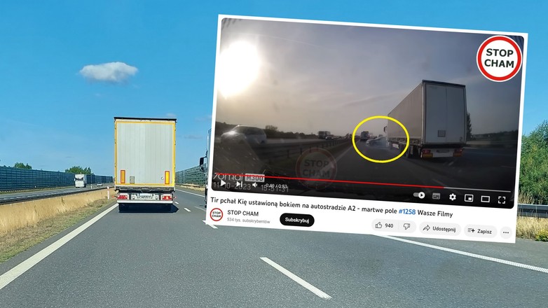 Nawet nie wiedział, że pcha przed sobą auto. Niebezpieczna sytuacja