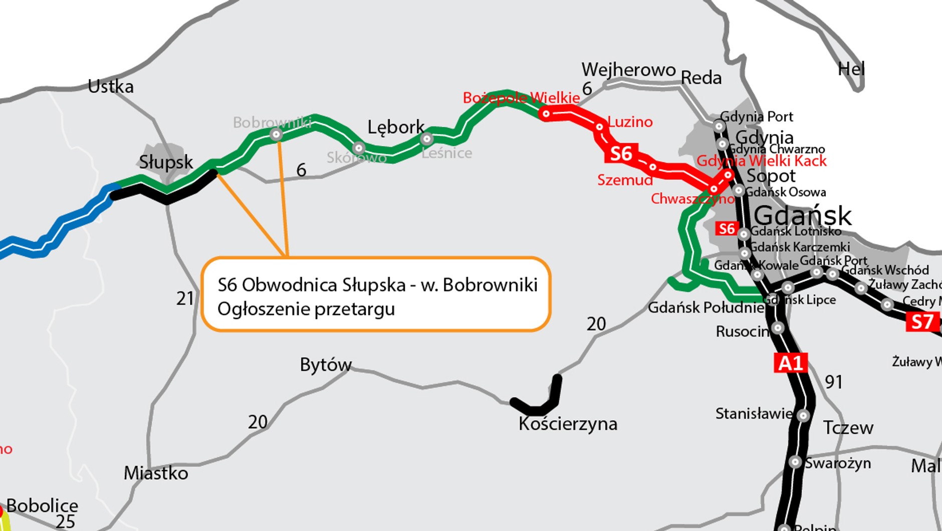 Nowy przetarg na trasie S6