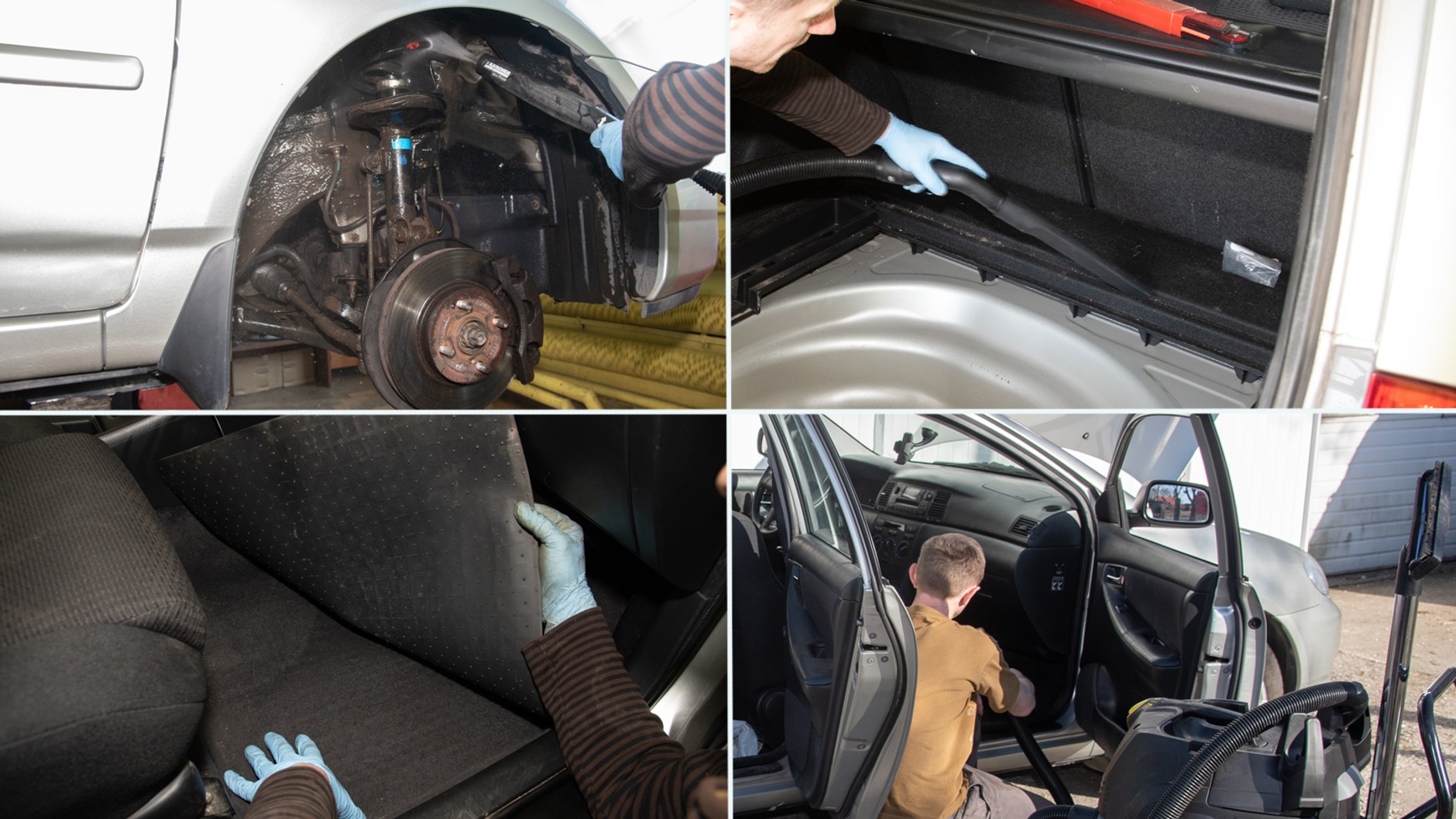 Przegląd po zakupie - sprzątanie samochodu