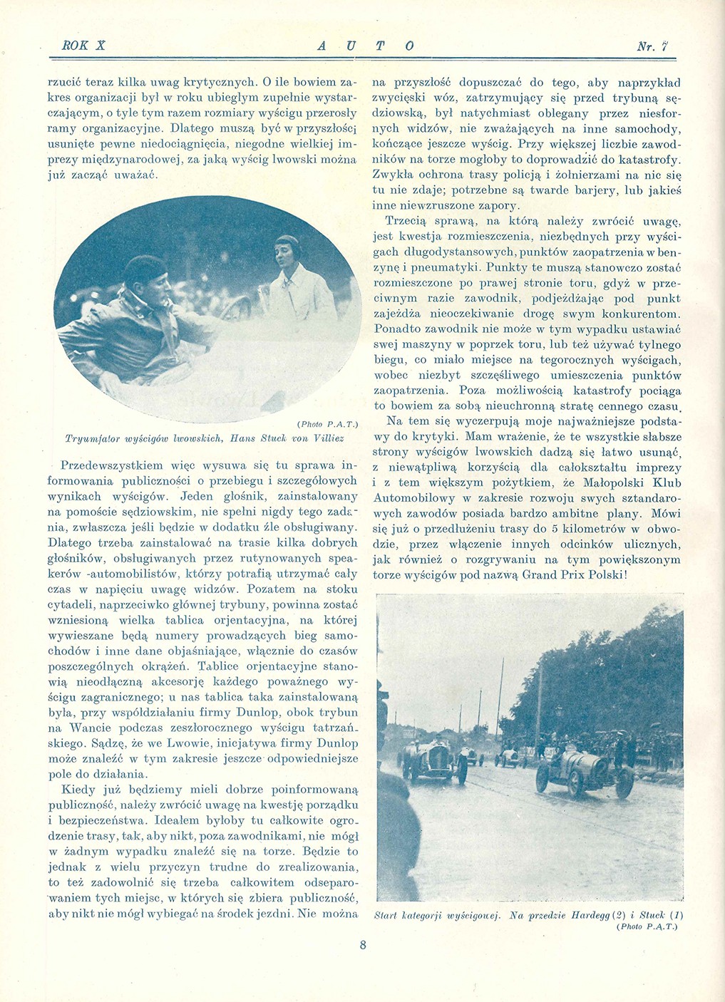 Wyścig we Lwowie w 1931 r.