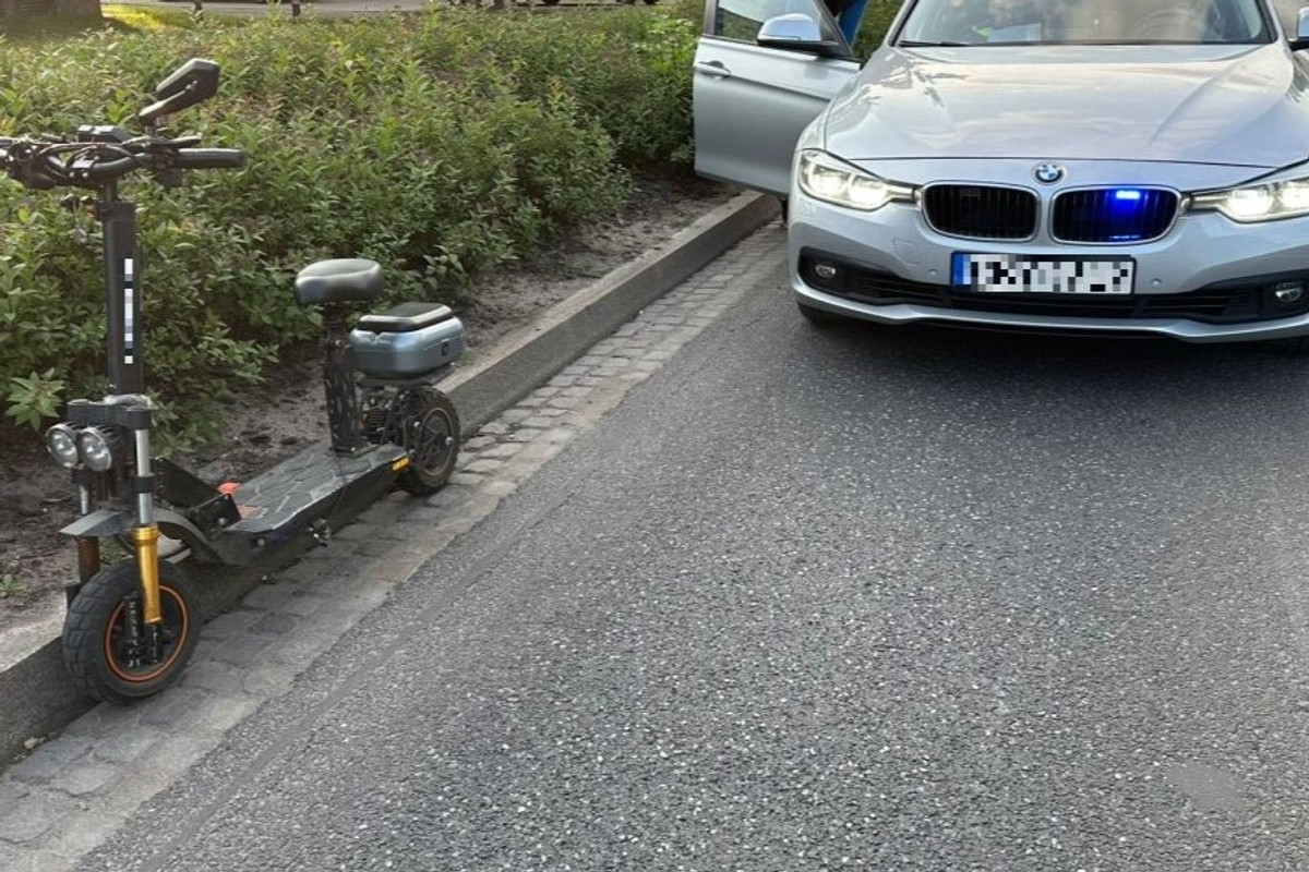 Policjanci z grupy Speed złapali kierowcę hulajnogi na gorącym uczynku. Nielegalny i zdumiewający dodatek