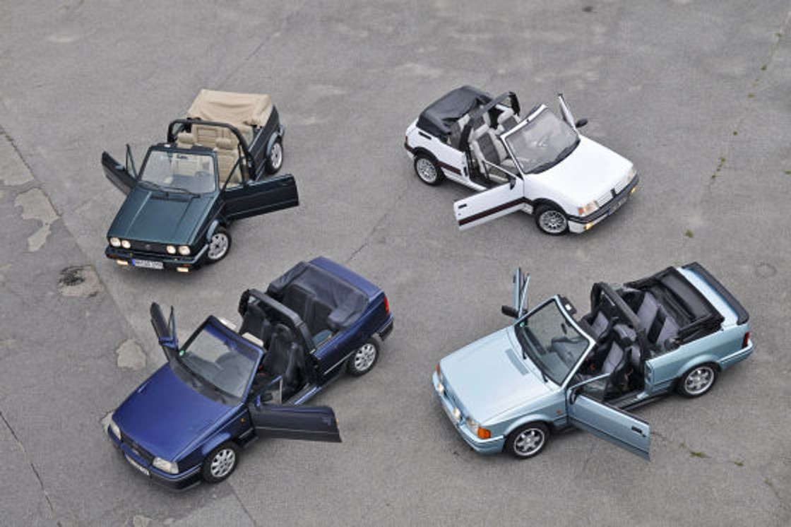 Cztery kabriolety z lat 80-tych