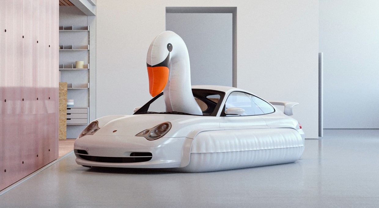 Dmuchany łabędź Porsche 911 powstał naprawdę. To nie clickbait