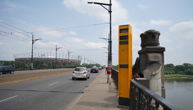 Fotoradar na moście Poniatowskiego