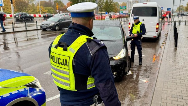 Policyjna kontrola taksówek