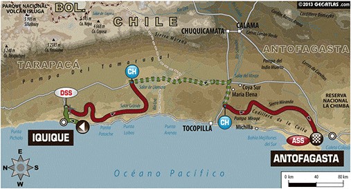 Dakar 2014: atak Mini, Przygoński walczy (9. etap, wyniki)