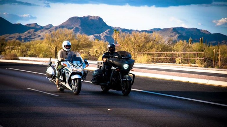 Amerykańska policja na motocyklach