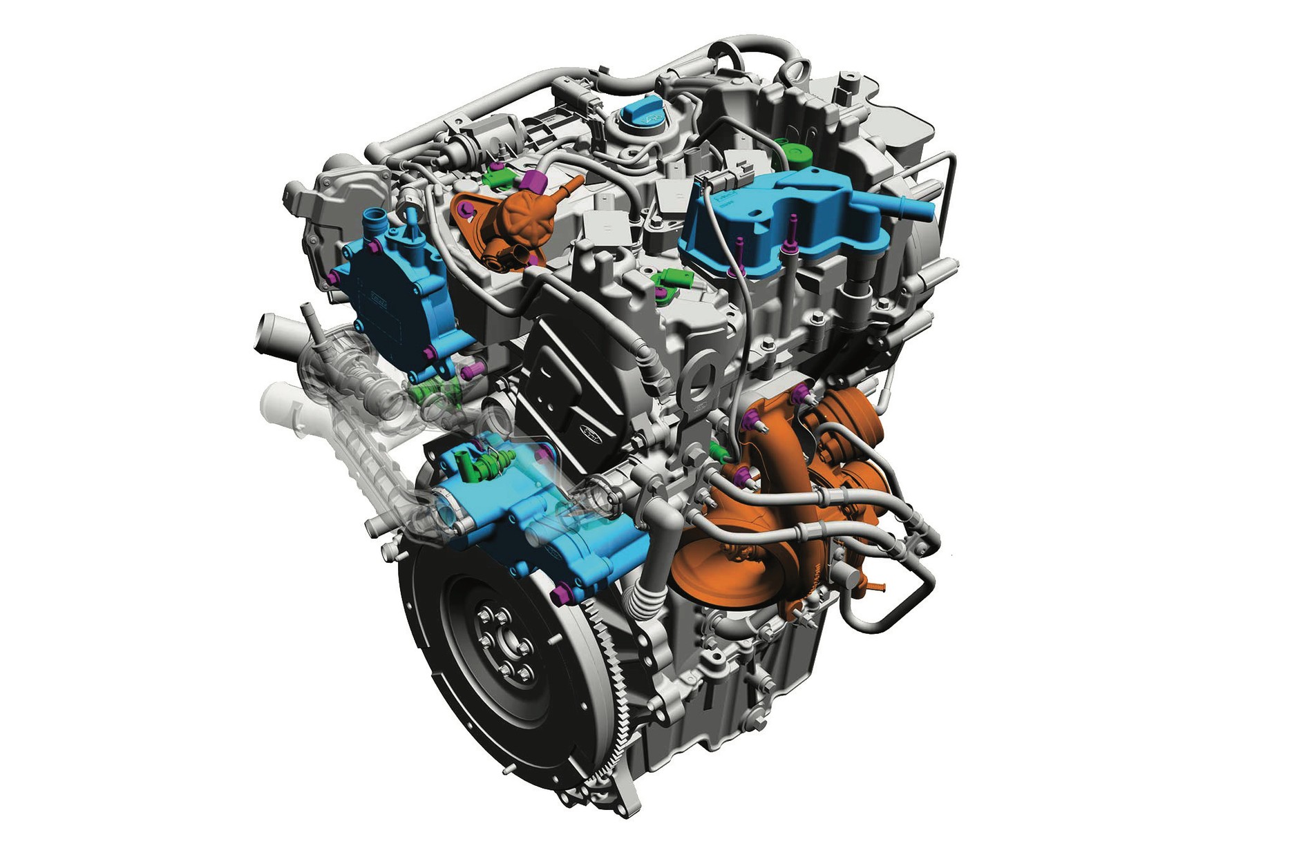 Silnikiem 1.0 Ecoboost zachwycano się od początku! Już w momencie wprowadzenia na rynek otrzymał tytuł „Best Engine of the Year”, a od 2012 do 2017 r. jednostka ta była uznawana za najlepszy napęd wśród silników do litra pojemności. To lekki motor, o kompaktowej budowie, cechujący się niskim tarciem wewnętrznym i dobrym wyważeniem. Niestety, ze względu na niewydajny układ chłodzenia po pokonaniu 100-120 tys. km dość często pękały głowice. W 2018 r. ogłoszono akcję naprawczą, która polegała na modyfikacji układu chłodzenia. W międzyczasie silnik poddano modernizacji technicznej, która miała definitywnie wyeliminować wszystkie choroby wieku dojrzewania, zmieniono także sposób napędu rozrządu – zamiast paska w kąpieli olejowej pojawił się łańcuch. Właśnie najnowsza wersja jednostki 1.0 Ecoboost o mocy 125 KM pracuje pod maską testowanego przez nas Focusa.