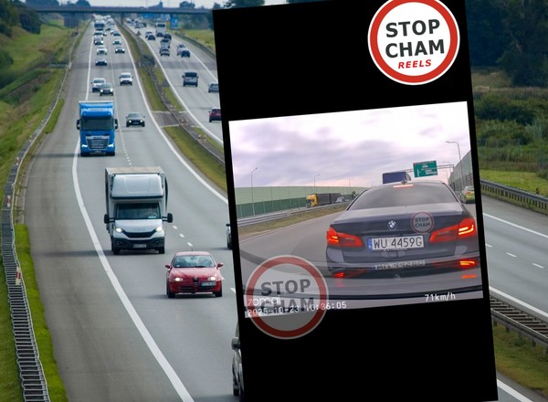 Kierowca BMW nie popisał się. Chciał wymierzyć karę, a prawie doprowadził do katastrofy