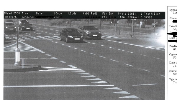 Zdjęcie z fotoradaru, który nie jest fotoradarem