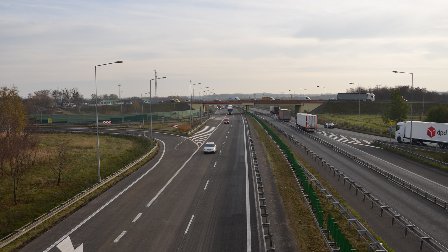 Autostrada A2 widok z góry kier Warszawa