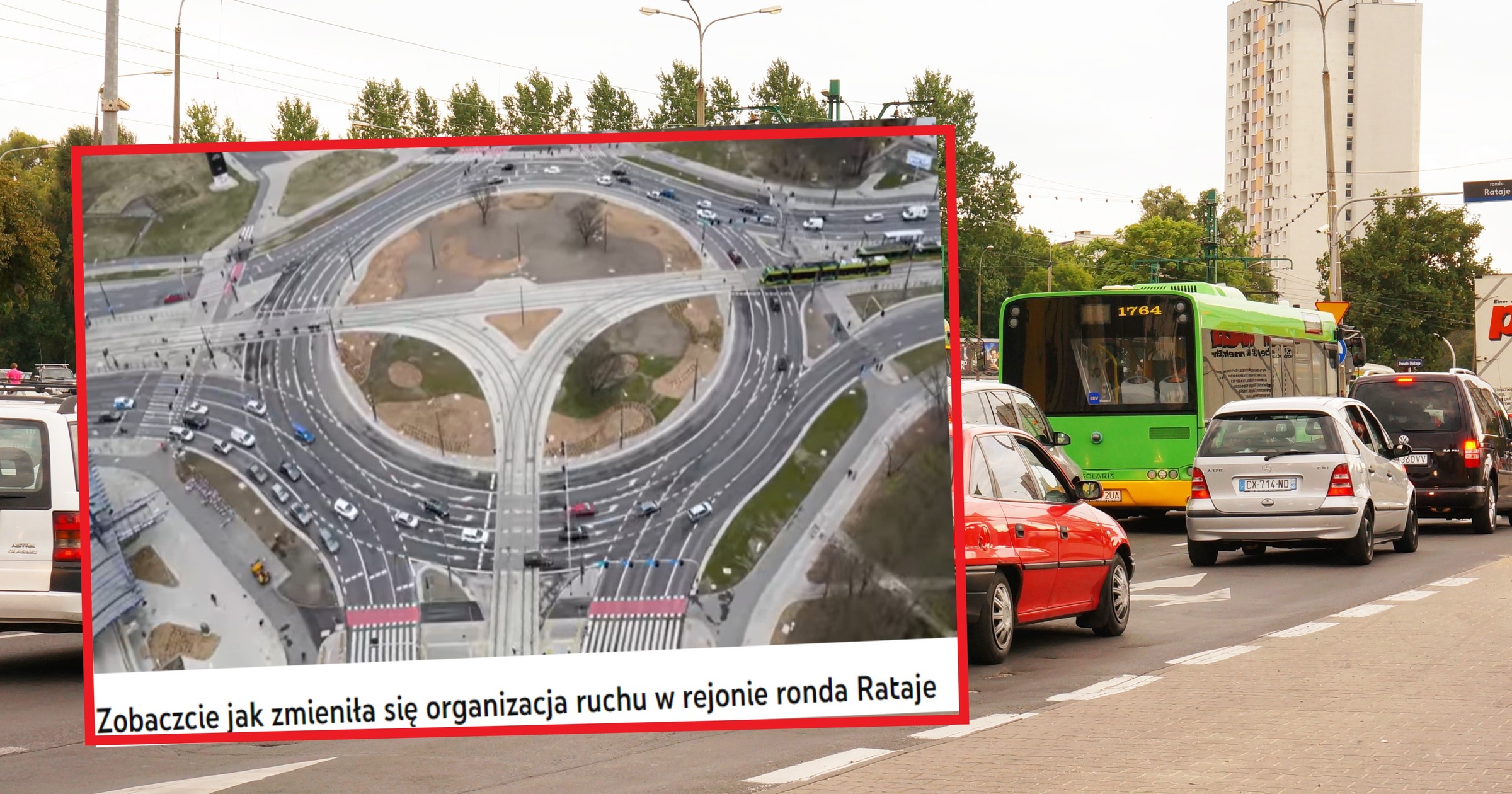 Rondo Rataje w Poznaniu jest wyjątkowo problematycznym miejscem na drogowej mapie miasta (Screen: Youtube.com/PoznanskieInwestycjeMiejskie)
