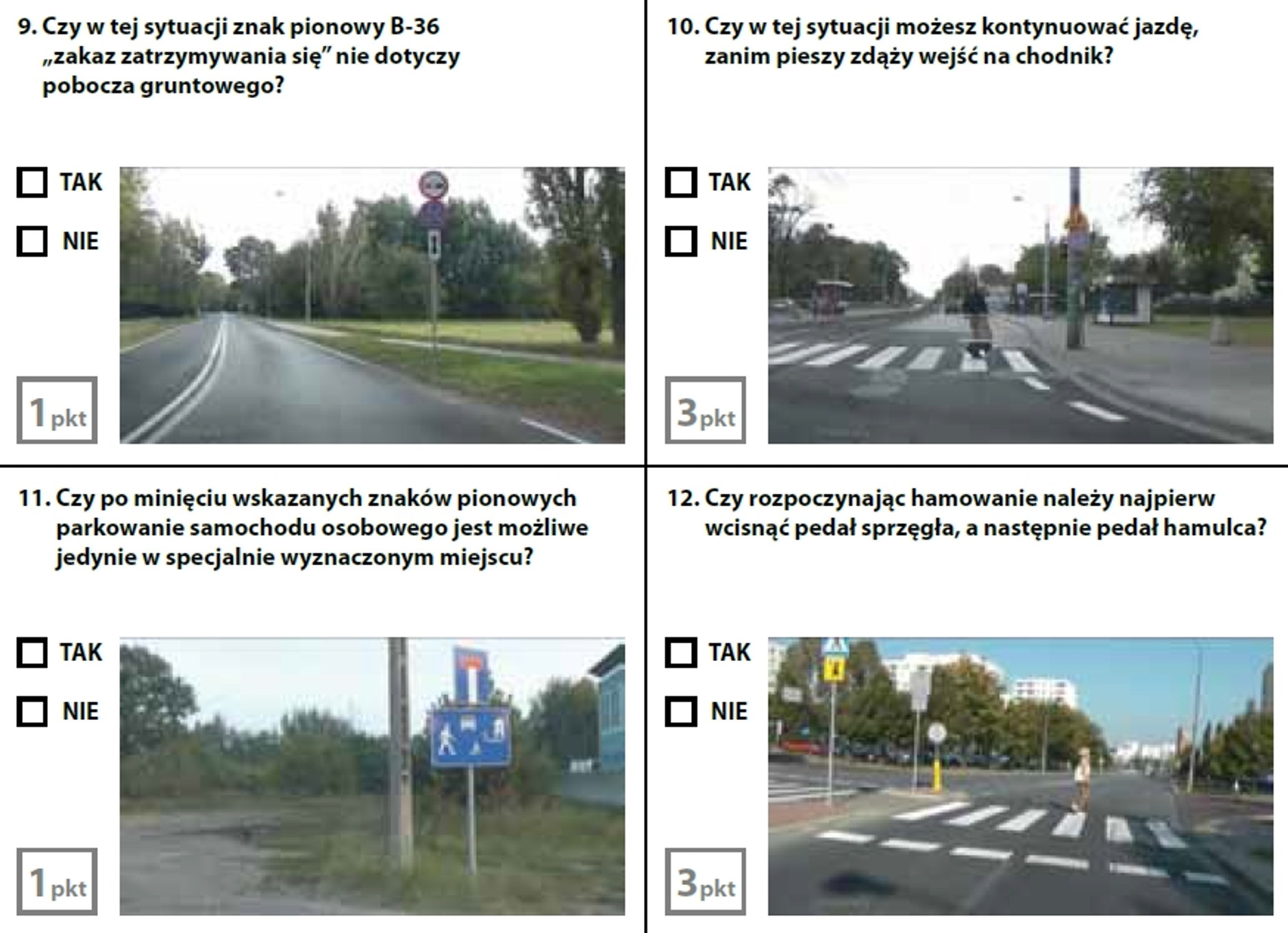 Egzamin teoretyczny na prawo jazdy - zestaw 3