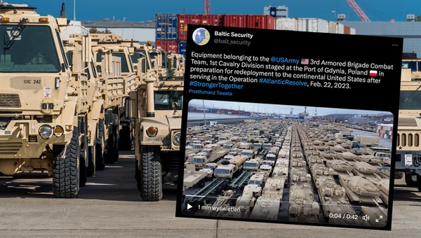 Amerykański sprzęt wojskowy w porcie w Gdyni. Ten widok robi duże wrażenie