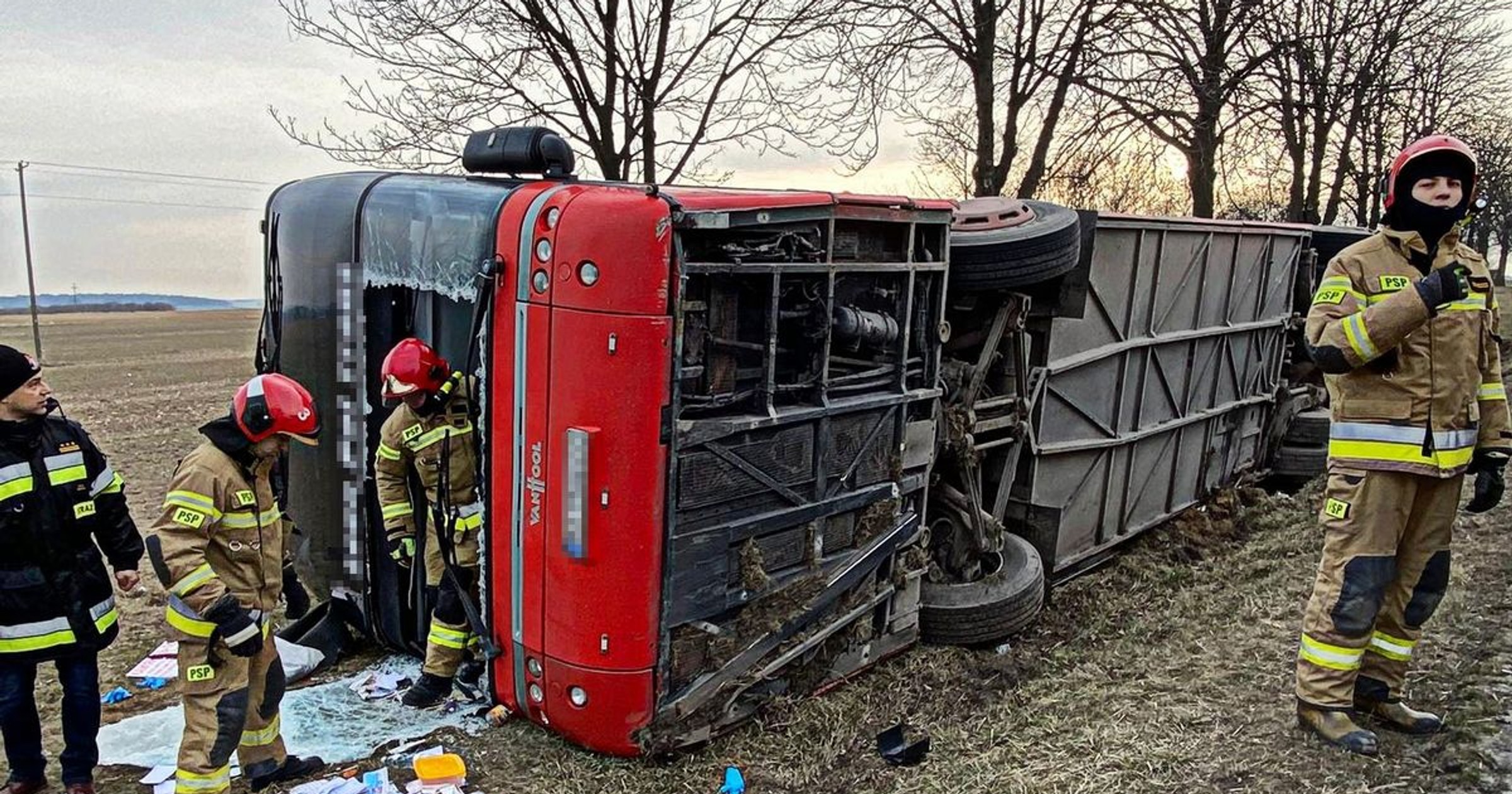 Autokar z uchodźcami z Ukrainy miał wypadek na Lubelszczyźnie