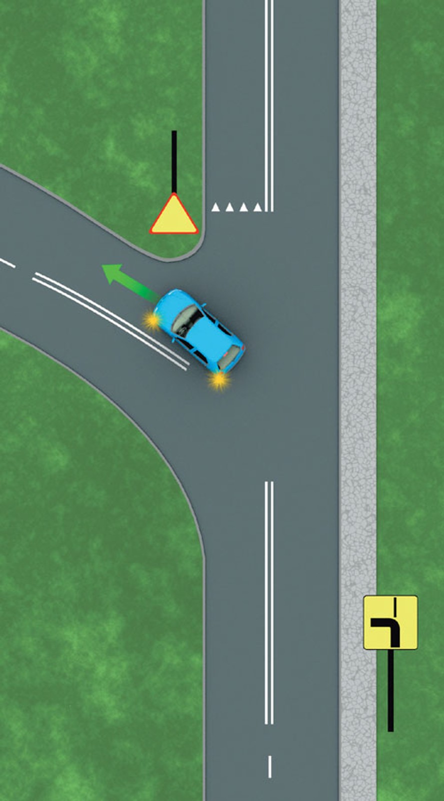 Zakręcone skrzyżowanie