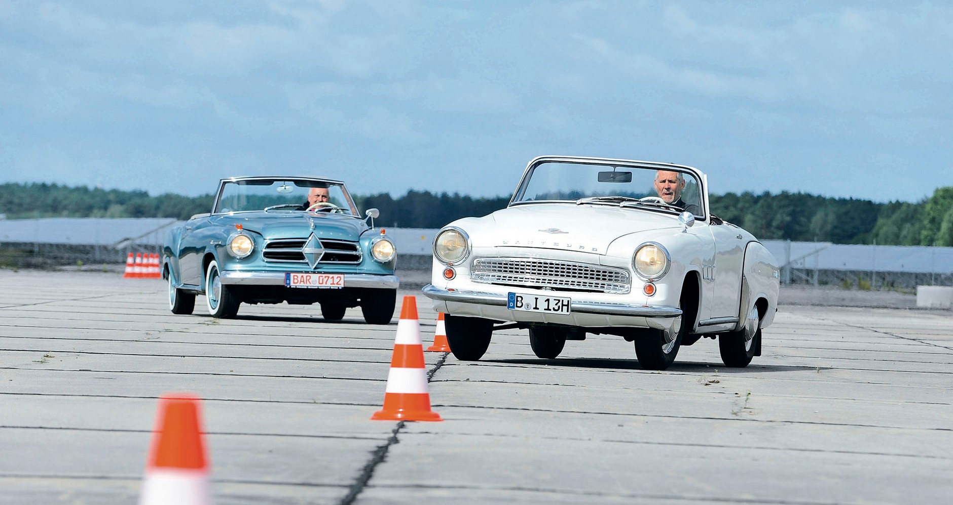 Wartburg Sport kontra Borgward Isabella Cabrio - wyprzedzić bez doganiania