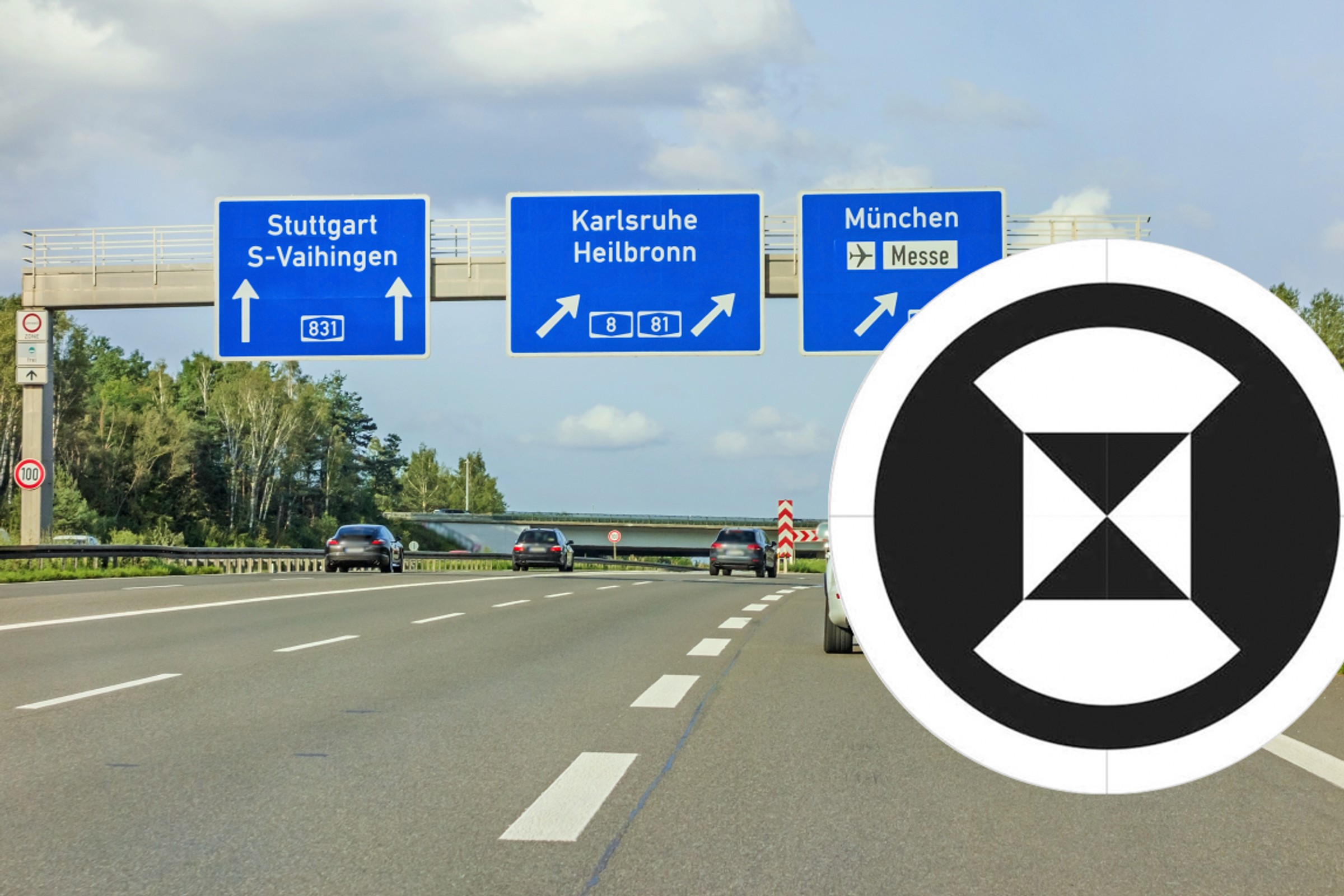 Na autostradzie w Niemczech stoją dziwne "klepsydry". Wyjaśniamy, co to za znaki