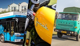 Autosan Sancity 12LFH, Junak M15 i Star 200 (od lewej)