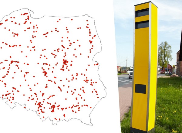 Wiemy, które fotoradary najczęściej zgłaszają kierowcy. Mapa nowych urządzeń w Polsce